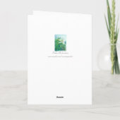 白いユリの水彩画の花のハッピーイースター シーズンカード (裏面)