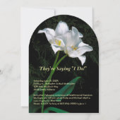 白いユリの絡み合い/「二つは一つになる」 招待状 (裏面)