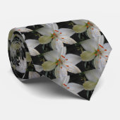 白いユリの花 ネクタイ (ロール)