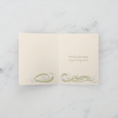 白いユリは感謝していしています サンキューカード (内部)