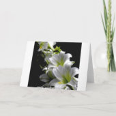 白いユリまたはあなたの大事な行事の挨拶状の一連 カード (裏面)