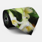 白いユリ-タイ ネクタイ (ロール)