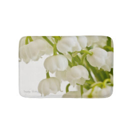 白いユリ バスマット