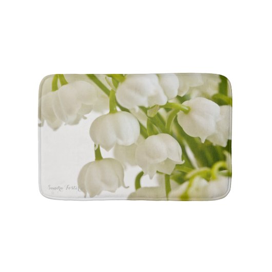 白いユリ バスマット (正面)