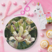 白いユリ ペーパープレート (パーティー)