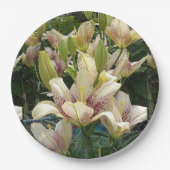 白いユリ ペーパープレート (正面)