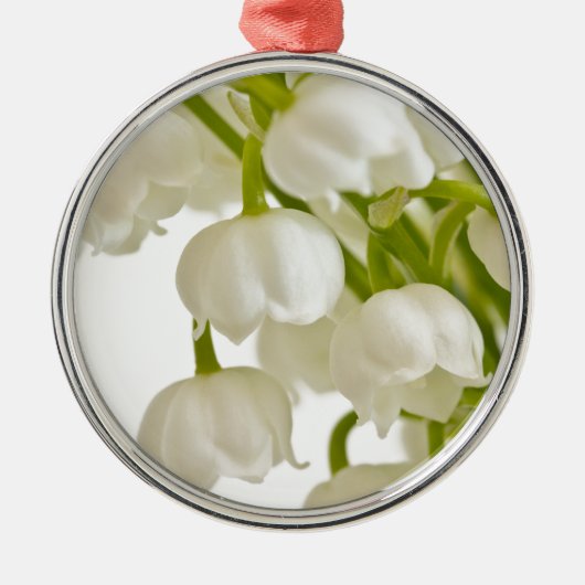 白いユリ メタルオーナメント (正面)