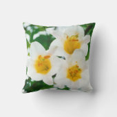 白いユリ - 愛の象徴 クッション (裏面)