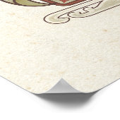 白いユリ – 花の意味ヴィンテージ-スタイルポスター ポスター (角)