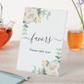 白いユーカリの葉のグリーン装飾の好意を示すサイン 台座サイン (インサイチュ)