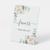 白いユーカリの葉のグリーン装飾の好意を示すサイン 台座サイン (正面)