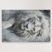 白いライオンのパズル ジグソーパズル (横)