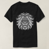 白いライオン Tシャツ (デザイン正面)