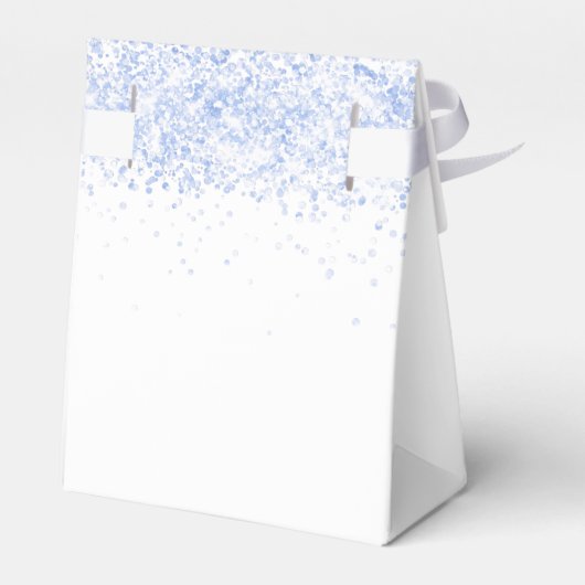 白いライトブルーのグリッターがきらきらと光る名前のサンクスメッセージ フェイバーボックス (裏面サイド)