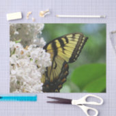 白いライラックの黄色い蝶 薄葉紙 (クラフト)