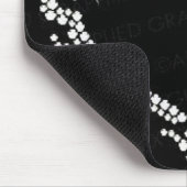 白いラインストーンのハートのマウスパッド マウスパッド (コーナー)