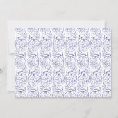 白いラッピング紙と微妙な繰り返しパターン セーブザデート (裏面)