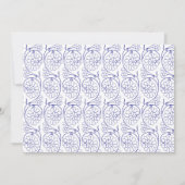 白いラッピング紙と微妙な繰り返しパターン 招待状 (正面)