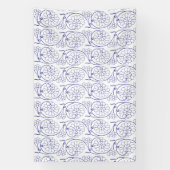 白いラッピング紙と微妙な繰り返しパターン 横断幕 (縦)