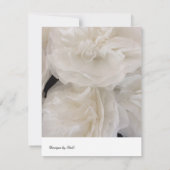 白いラッフル紙花返信カード 出欠カード (裏面)