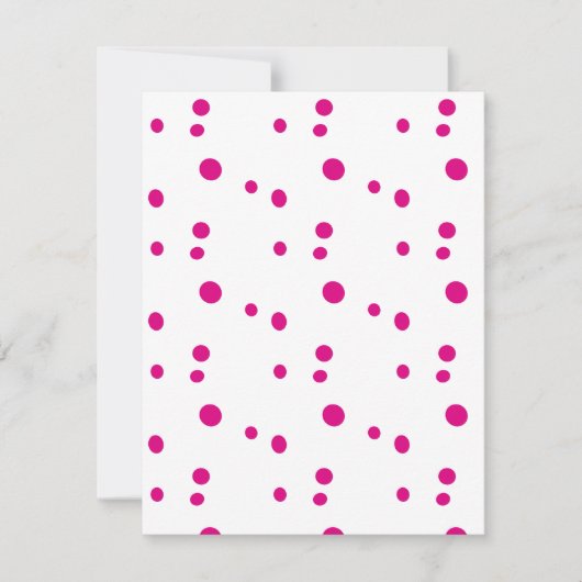 白いラブバレンタインカードのピンクのドット シーズンカード (正面)