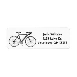 白いラベルの灰色の自転車 ラベル