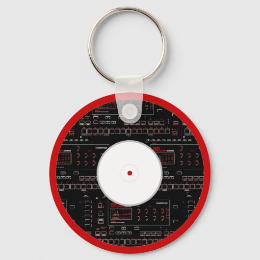 白いラベルの電気だ！ キーホルダー (正面)