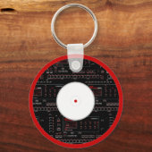 白いラベルの電気だ！ キーホルダー (正面)