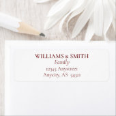 白いラベルのBurgundy Redアドレス ラベル (インサイチュ)