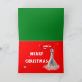 白いラマはクリスマスキャロルを歌います: Fa LaLaLaのラマ僧 シーズンカード (内部)