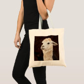 白いラマ トートバッグ (正面(商品))