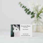 白いラマ 名刺 (スタンド正面)