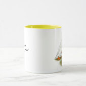 白いランナーのアヒル家族 マグカップ (中央)