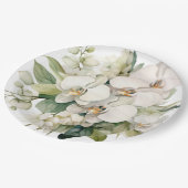 白いラン結婚ス ペーパープレート (アングル)