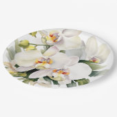 白いラン結婚ス ペーパープレート (アングル)