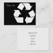 白いリサイクル記号 名刺 (正面/裏面)