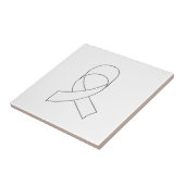 白いリボンのイラスト タイル (側面)