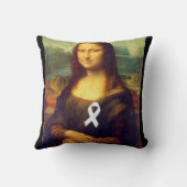 白いリボンのモナリザ クッション (裏面)