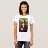 白いリボンのモナリザ Tシャツ (正面フル)