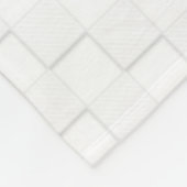 白いリボンの認識度のチェッカーのスタイル フリースブランケット (角)