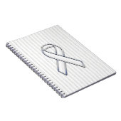 白いリボン認識度ストライプ ノートブック (右側)