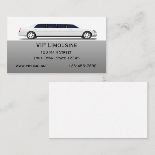 白いリムジン 名刺 (正面/裏面)