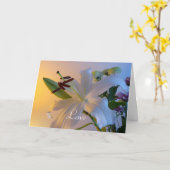 白いリリーの花です。 カード (黄色い花)