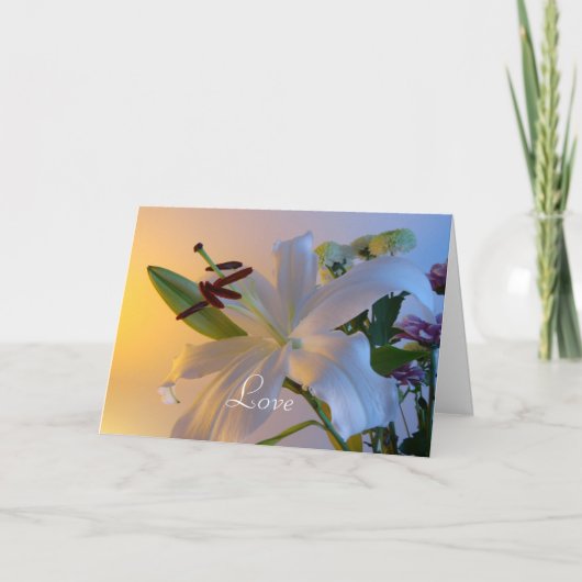 白いリリーの花です。 カード (正面)