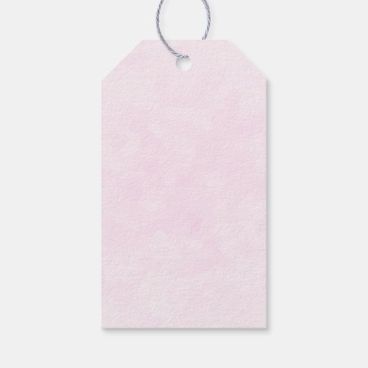 白いリンゴの花結婚写真 ギフトタグ (裏面)