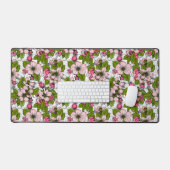 白いリンゴの花 デスクマット (キーボード&マウス)