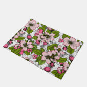 白いリンゴの花 ドアマット (アングル)