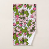 白いリンゴの花 バスタオルセット (ハンドタオル)