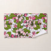 白いリンゴの花 バスタオルセット (ハンドタオル)