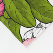 白いリンゴの花 フリースブランケット (角)